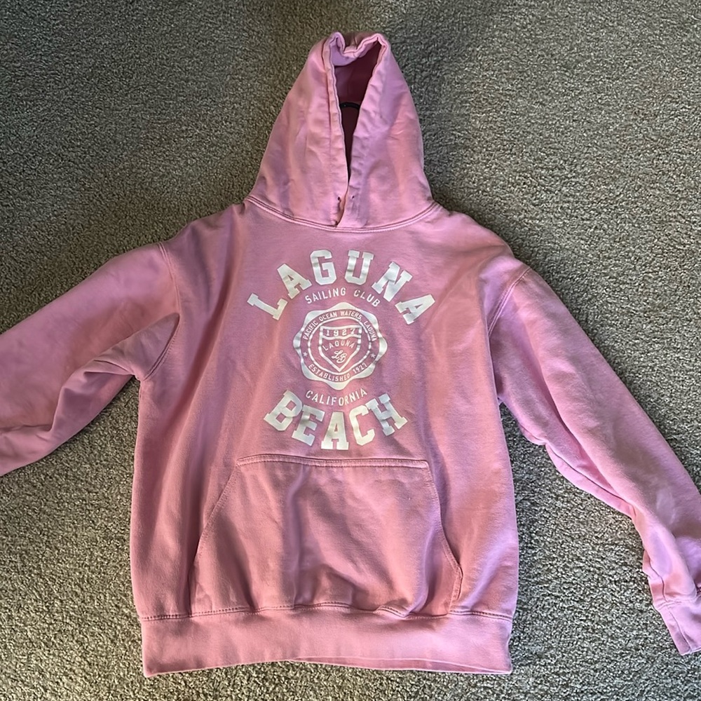 Pink, three layer sweatshirt, size small